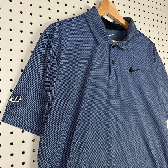 Nike 1 Cent Basketball Polo Large Penny Hardaway  ON COURT Blue Checkered READ - Picture 3 of 6